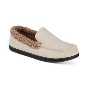 Isotoner Moccasin‎ Slippers Mens Gel Memory Foam Indoor Outdoor Beige MD 8-9